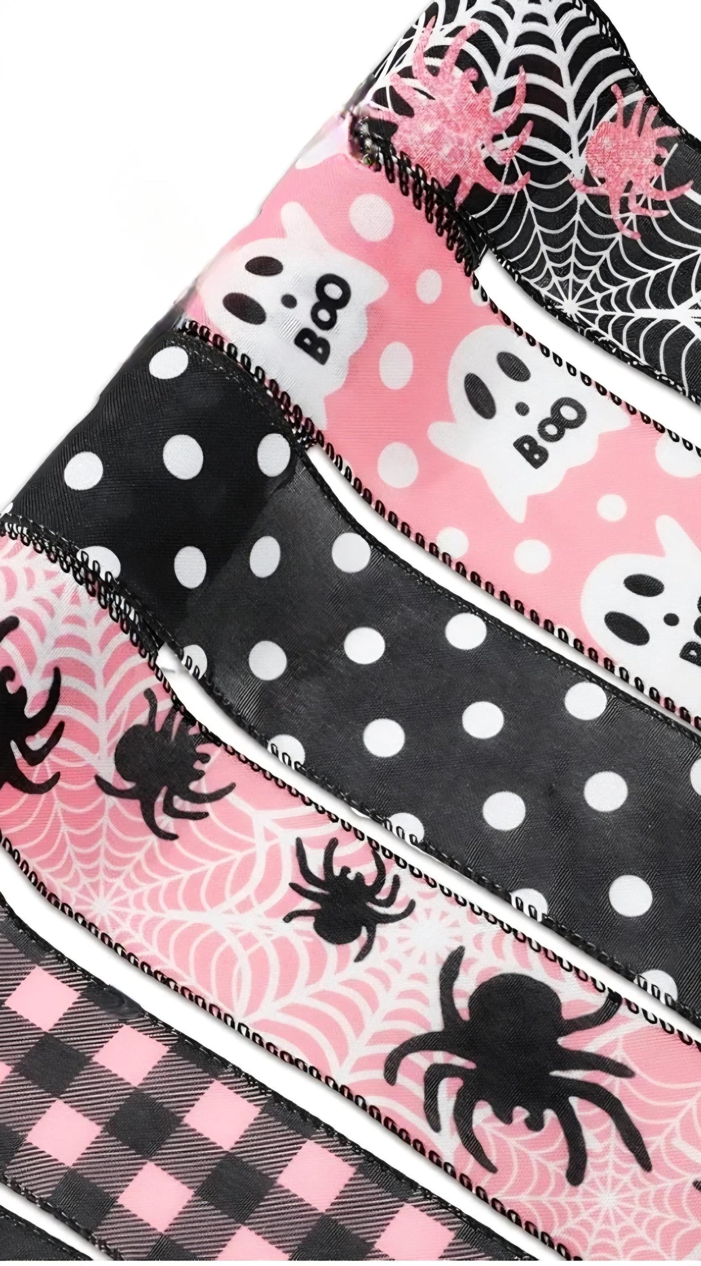 Pink Halloween Handmade Door Wreath #1