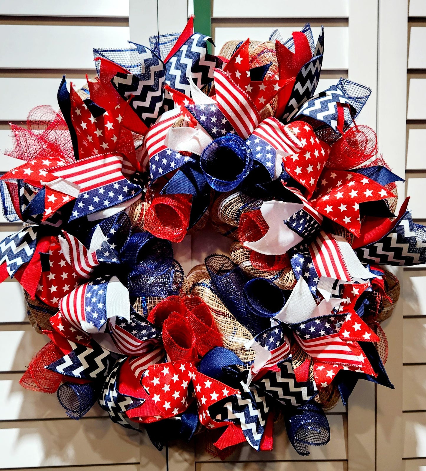 English Bulldog USA Door Wreath