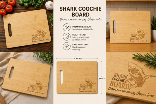 Engraved Bamboo Cutting Board with Handle | Personalized Charcuterie Board