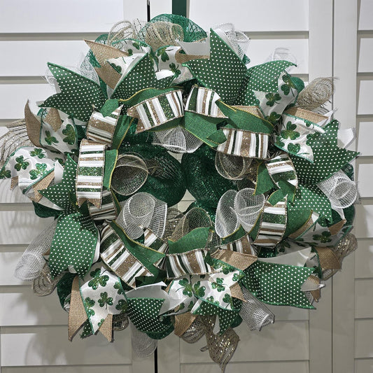 St. Patrick's Day Door Wreath Festive Irish Decor