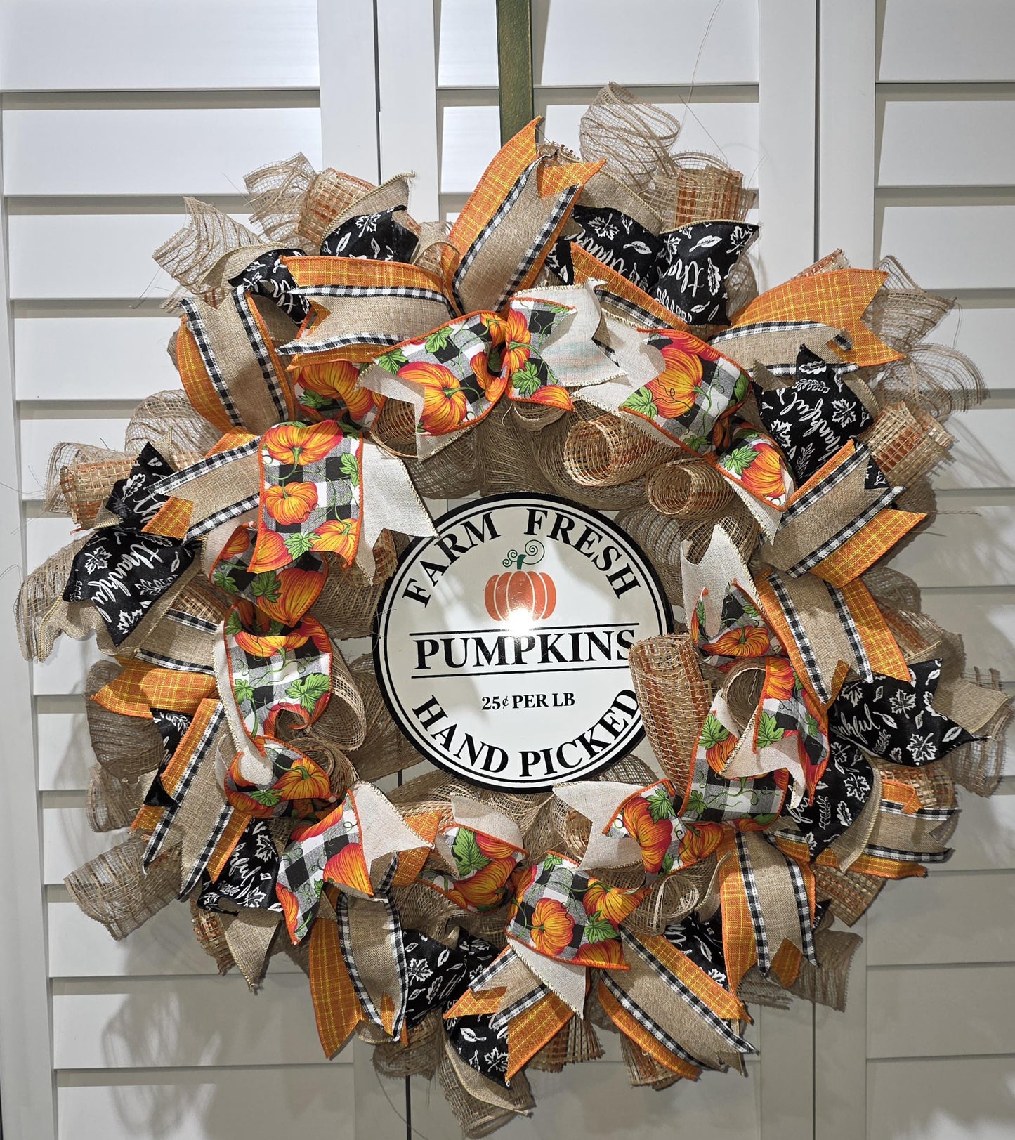 Farm Fresh Pumpkins Falll Handmade Door Wreath