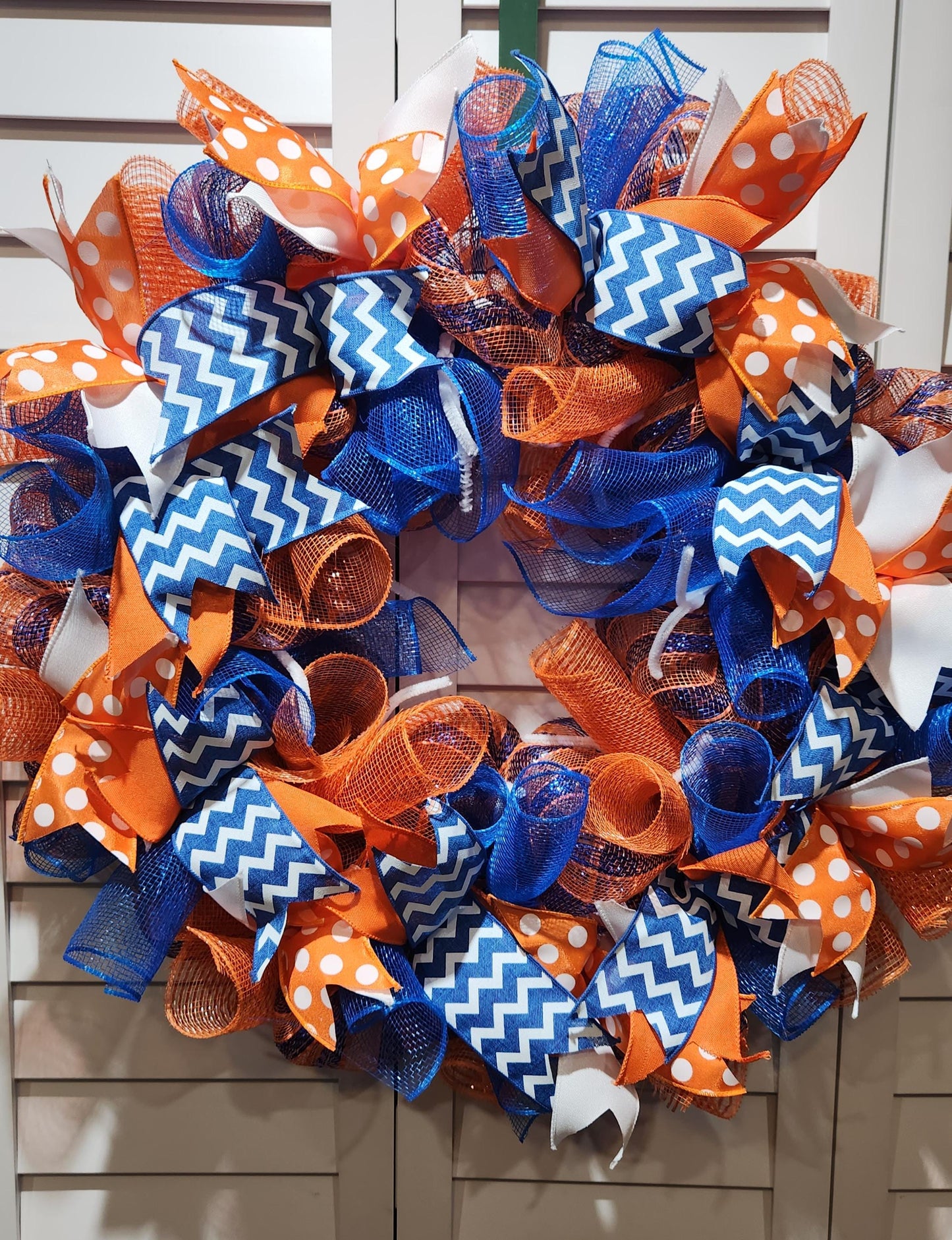 Orange and Blue Door Wreath