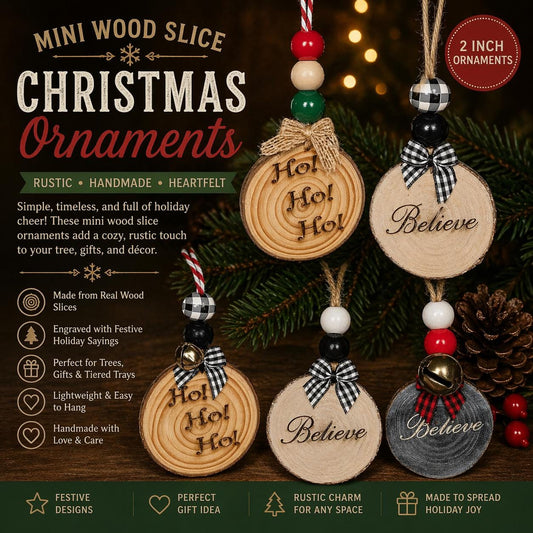 Custom 2" Laser Engraved Ornaments or Gift Tags