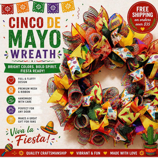 Cinco de Mayo Wreath No Sign