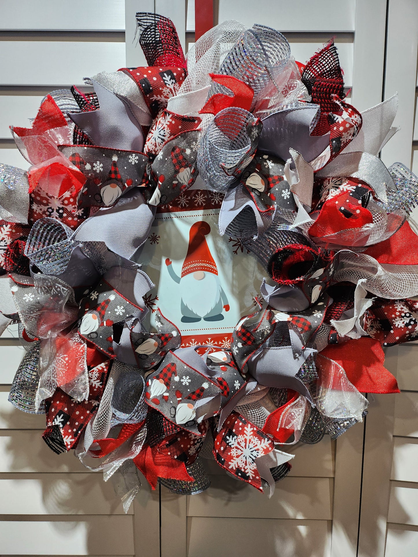 Gnome Theme Christmas Door Wreath